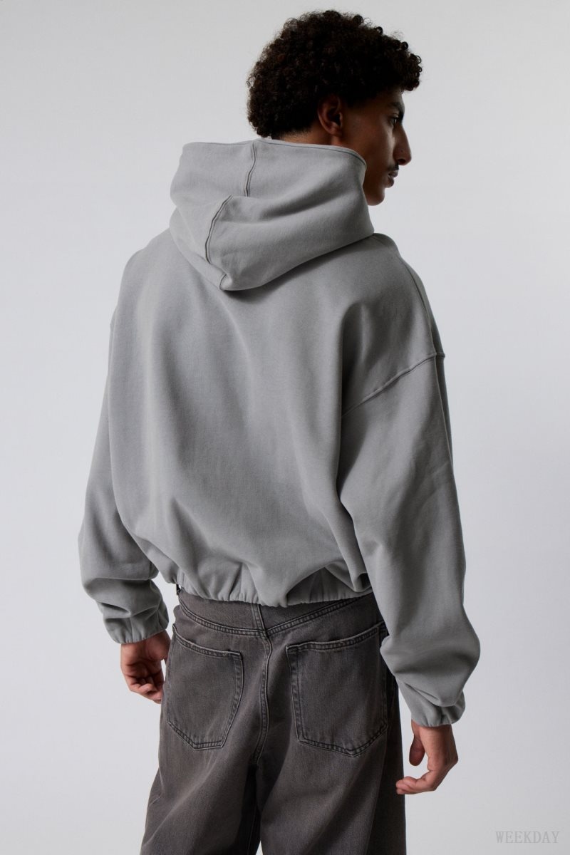 Weekday Nolan Boxy Hoodie Grey | JSPN4065