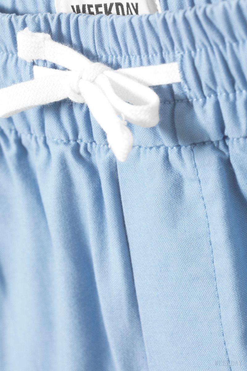 Weekday Olsen Regular Shorts Light Blue | VLIS4629