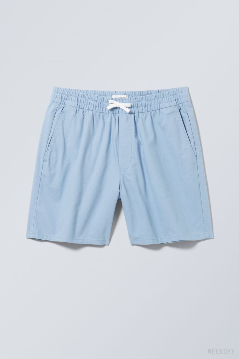 Weekday Olsen Regular Shorts Light Blue | VLIS4629