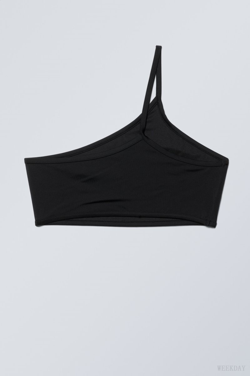 Weekday One-Shoulder Bikini Top Black | MVGZ4151