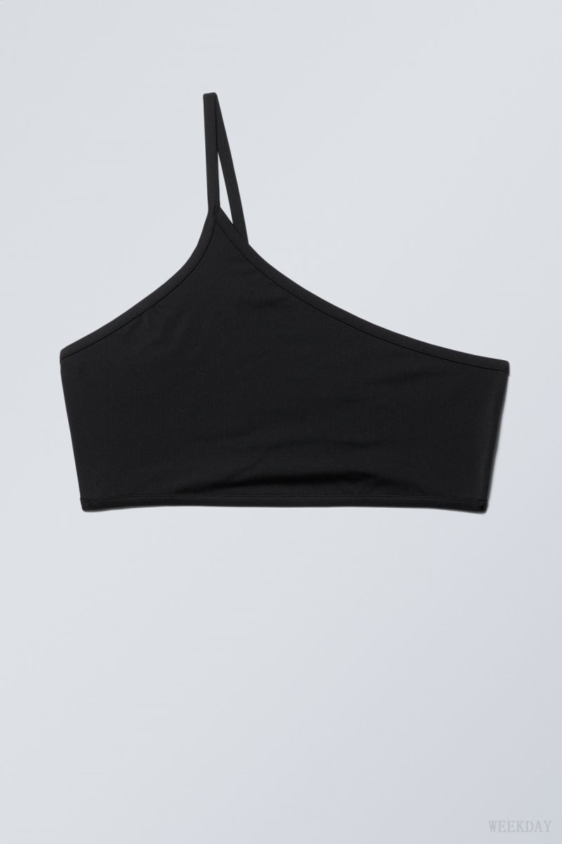 Weekday One-Shoulder Bikini Top Black | MVGZ4151