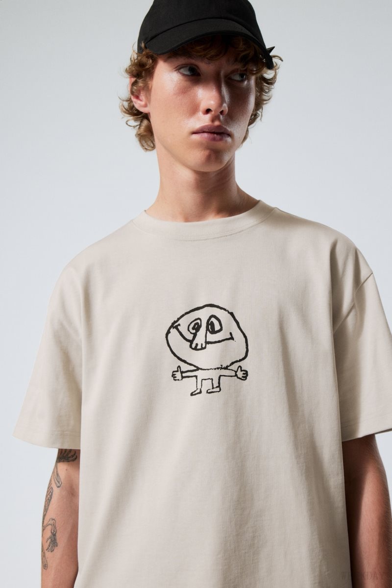 Weekday Oversized Graphic Printed T-shirt Little Guy | VCFH9897