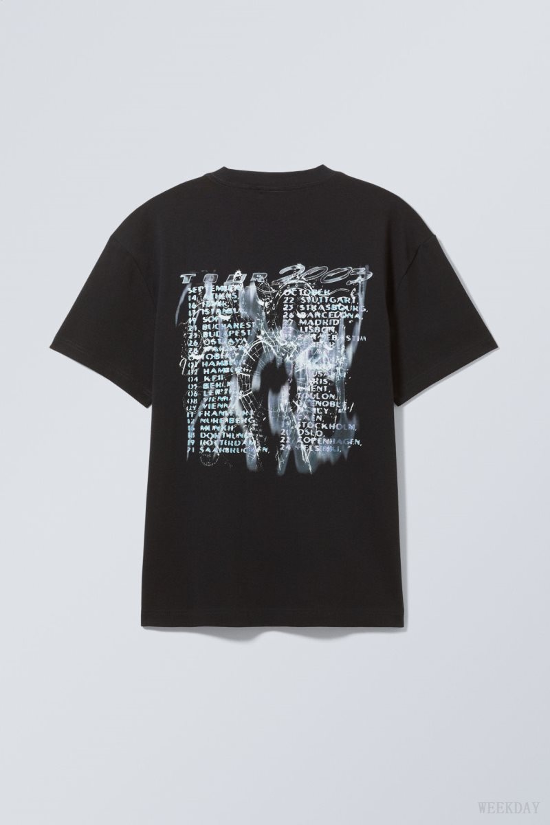 Weekday Oversized Graphic Printed T-shirt Love Life Tour | CRCT0553