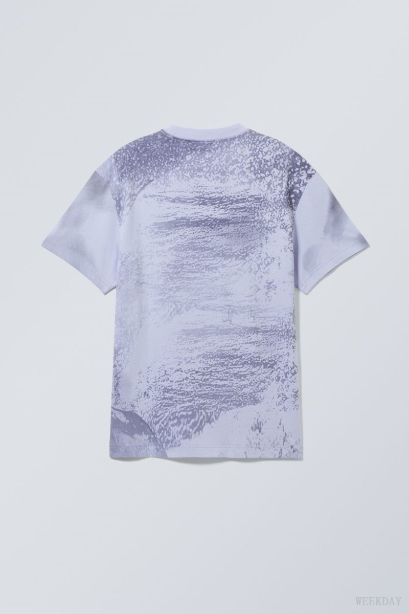 Weekday Oversized Graphic Printed T-shirt Jumping Dolphins | IPIM3595