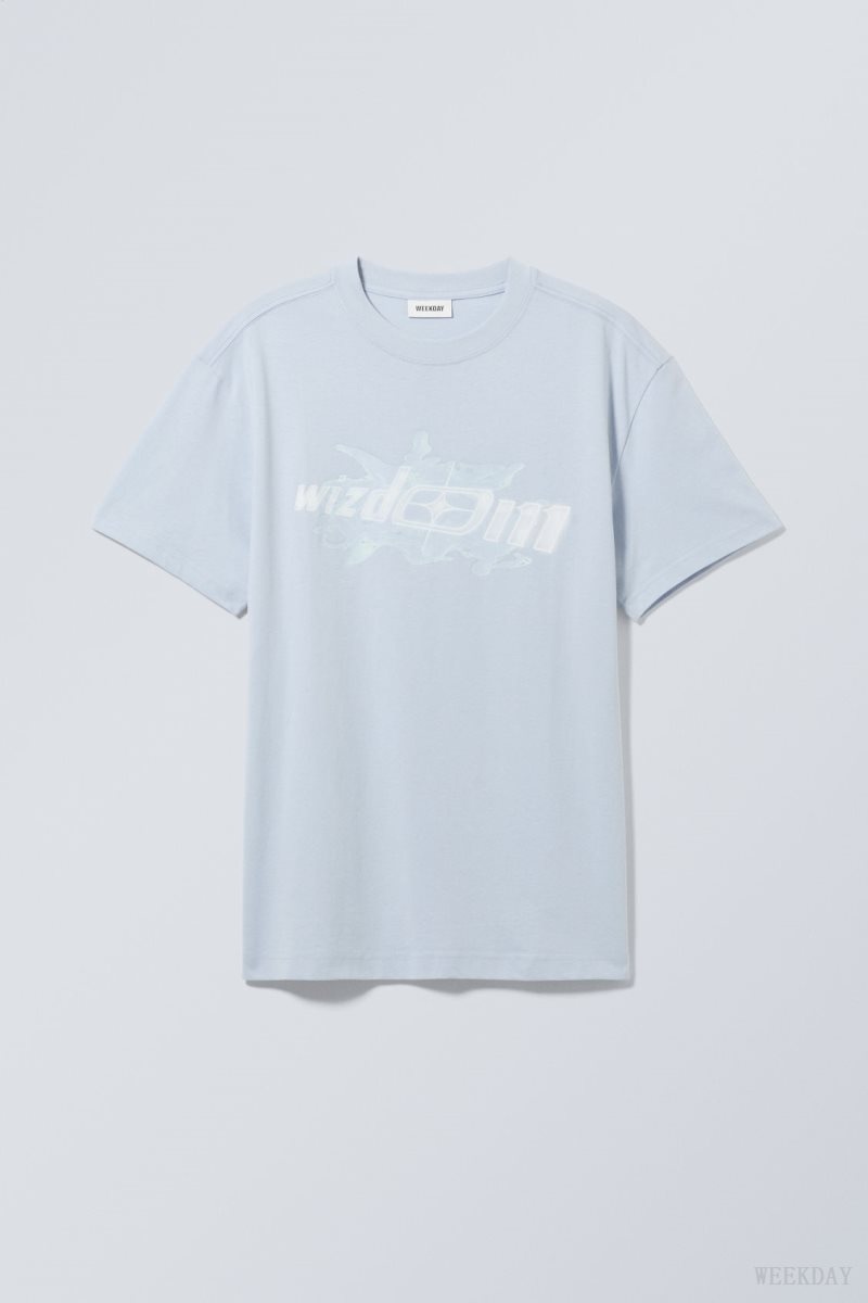 Weekday Oversized Graphic Printed T-shirt Wizdom | SLRU6365