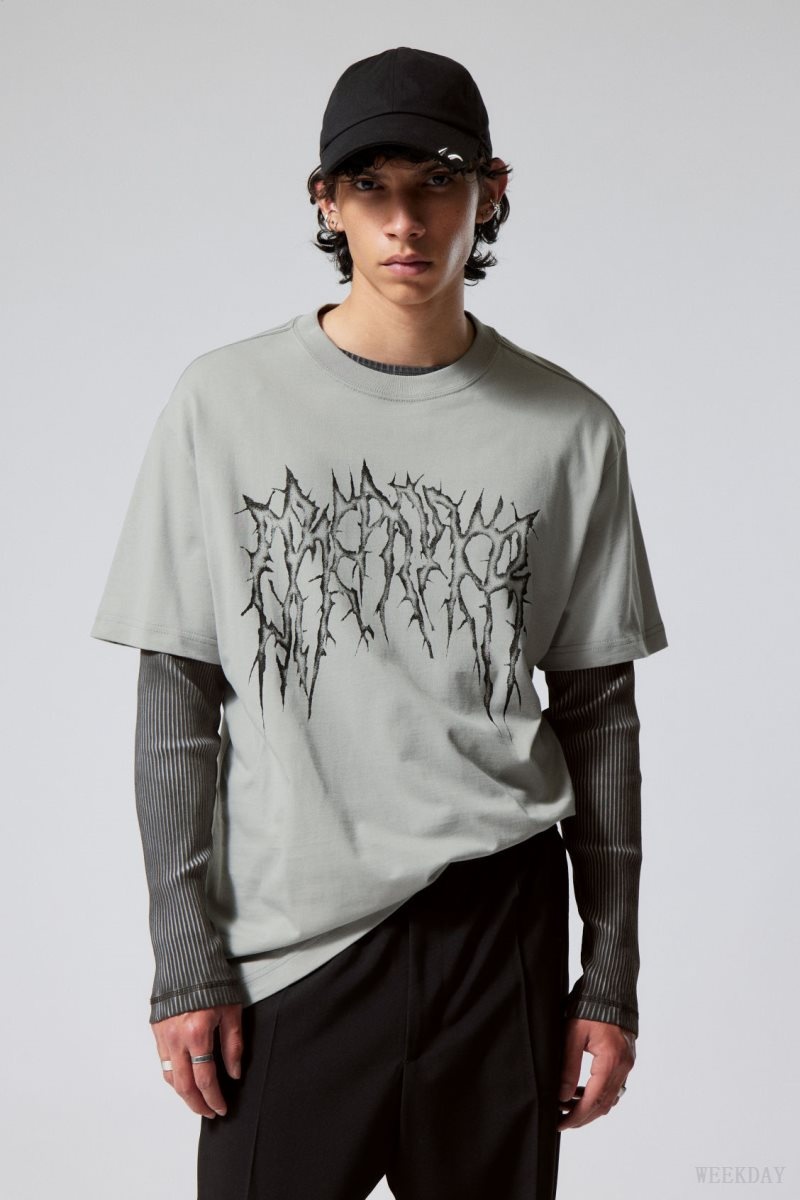 Weekday Oversized Graphic Printed T-shirt Spikey Dreamer | FREX2667