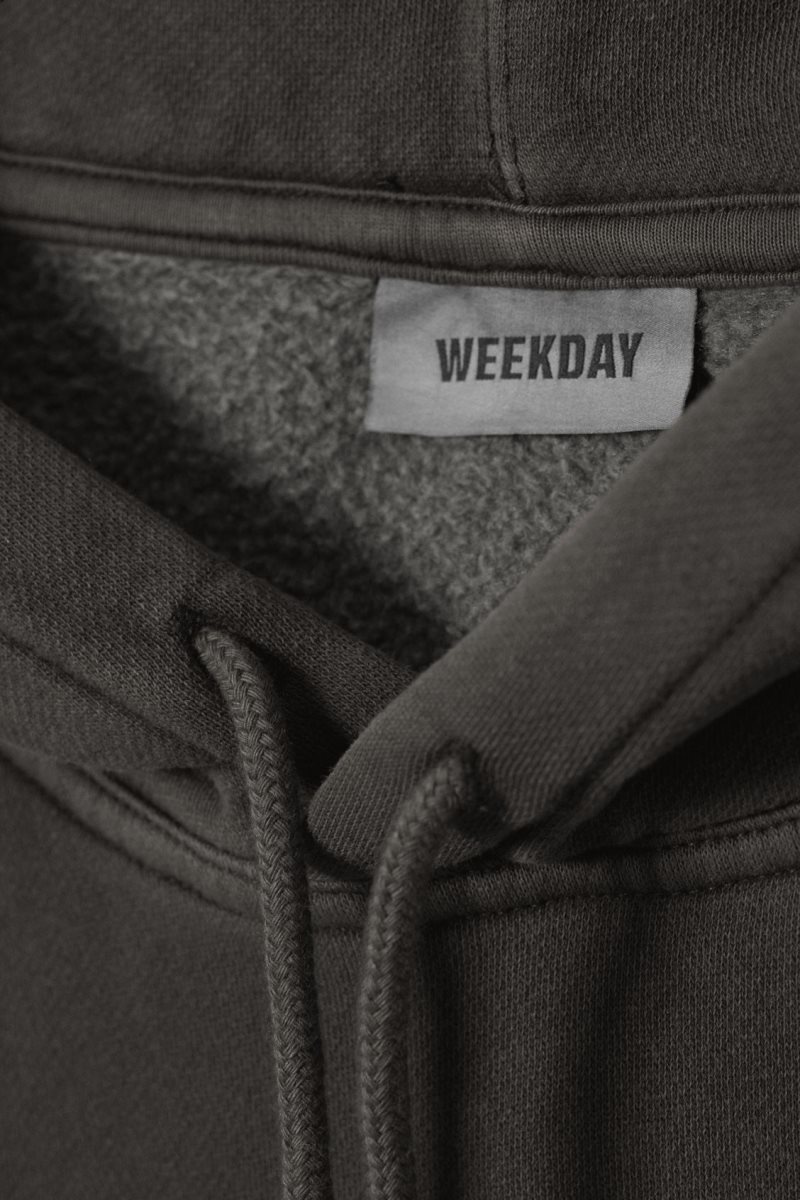 Weekday Oversized Heavyweight Hoodie Black | GDOI9766