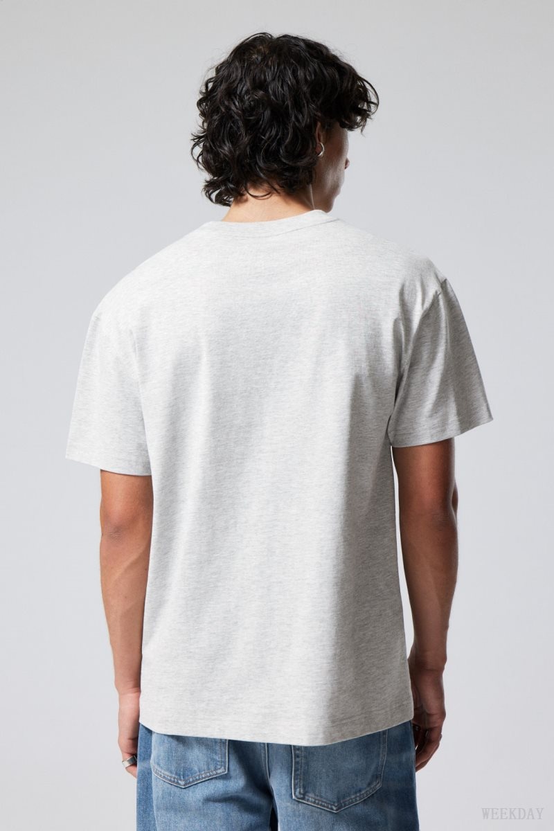 Weekday Oversized Heavyweight T-shirt Grey | UXON6666