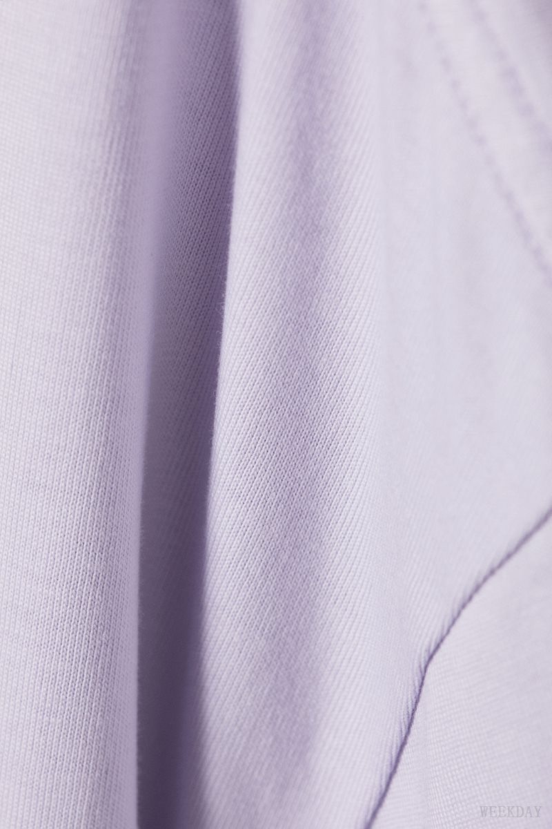 Weekday Oversized Heavyweight T-shirt Purple | VVFY6138