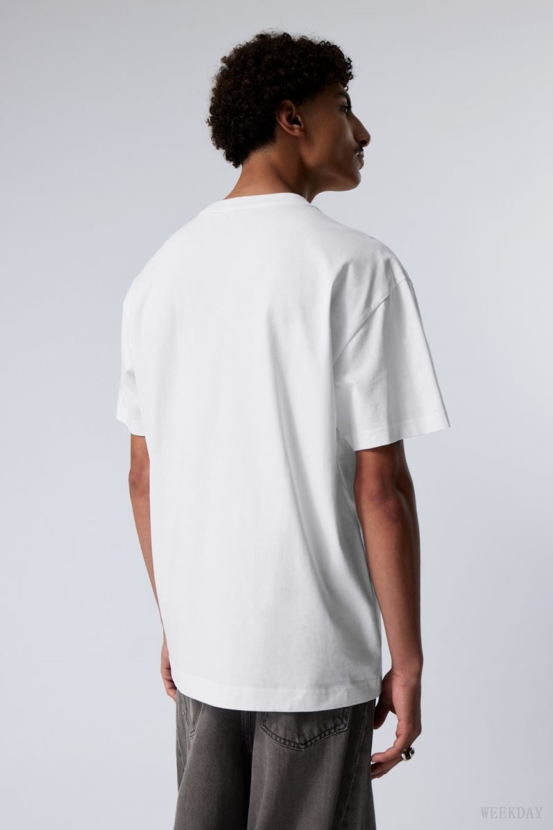 Weekday Oversized Heavyweight T-shirt White | EFBP7055