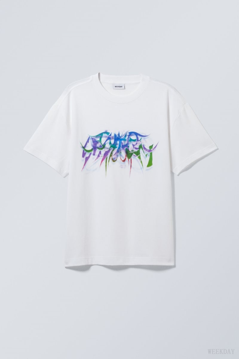 Weekday Oversized Printed Graphic Tee Graphic Print | PHXD8969