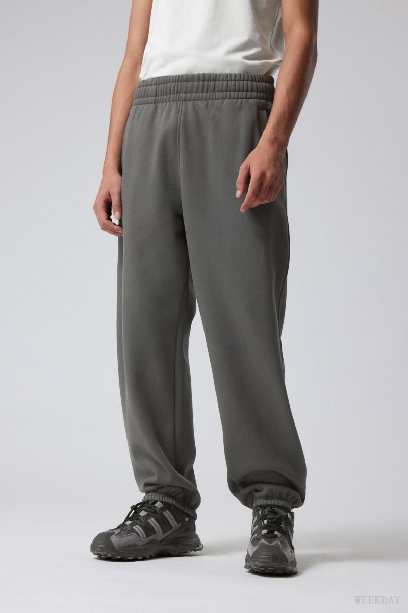 Weekday Relaxed Heavy Sweatpants Dark Grey | DIBA3525