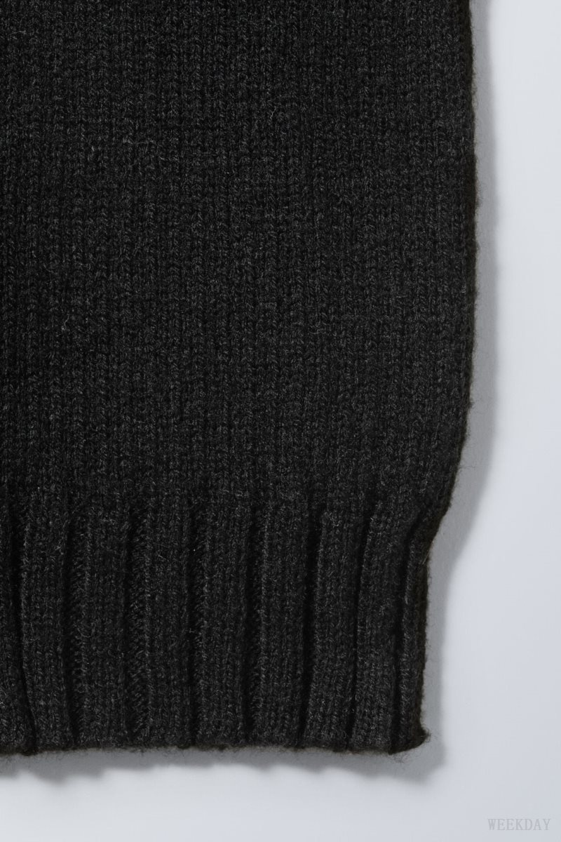 Weekday Rib Knit Leg Warmers Black | DZMV9790