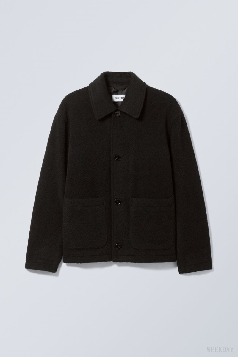 Weekday Rory Wool Jacket Black | WEZX6084