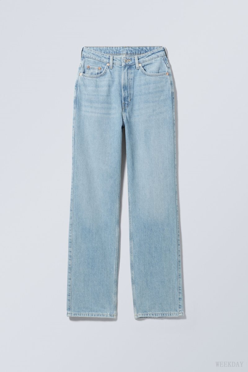 Weekday Rowe Extra High Straight Jeans Blue | ILCR5746