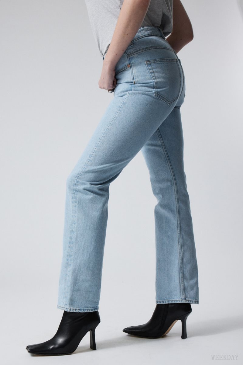 Weekday Rowe Extra High Straight Jeans Blue | ILCR5746