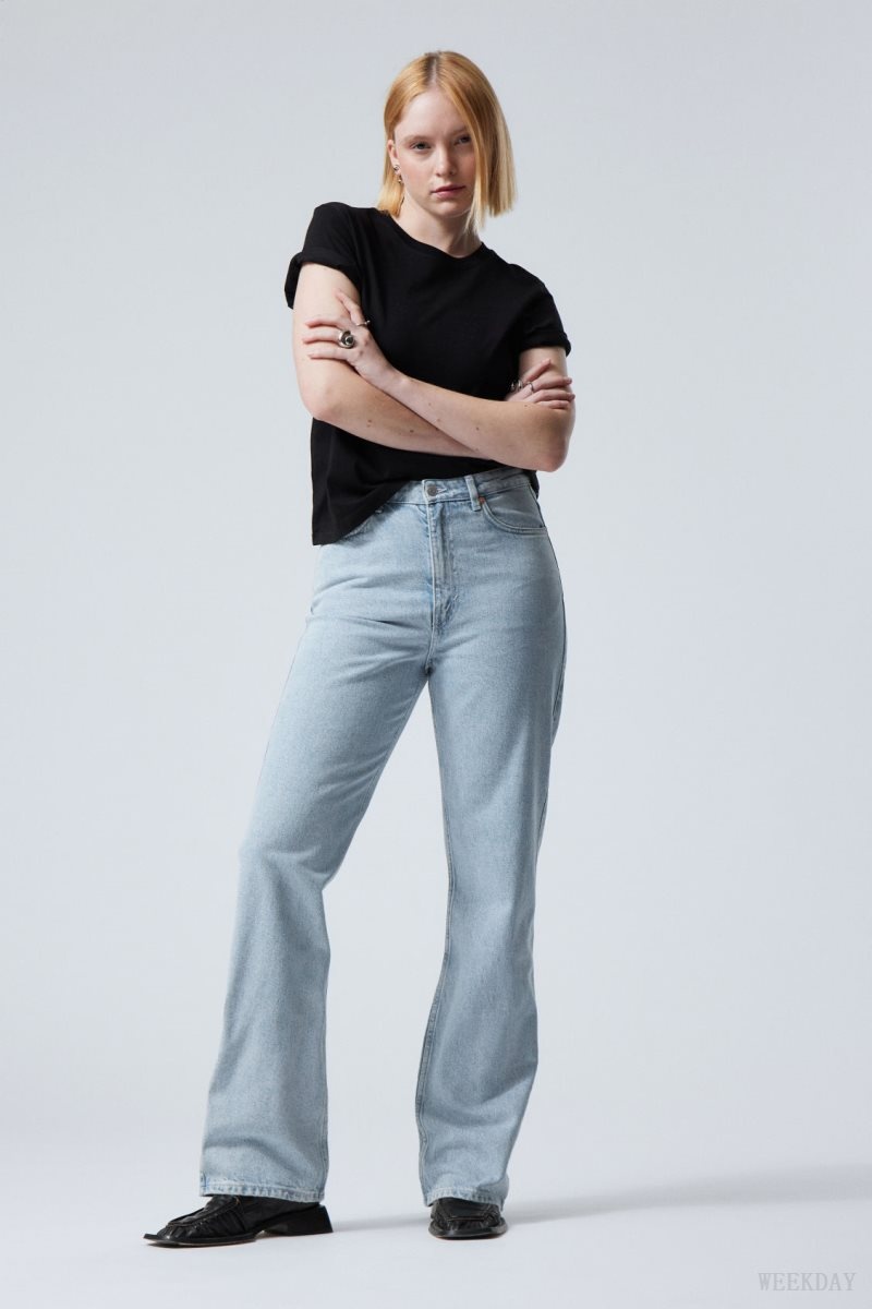 Weekday Rowe Extra High Straight Jeans Blue | EPTD9434