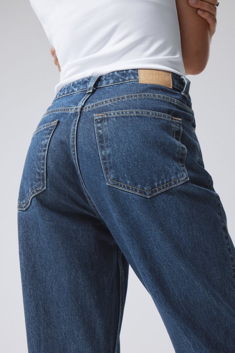 Weekday Rowe Extra High Straight Jeans Blue | MLXR9274