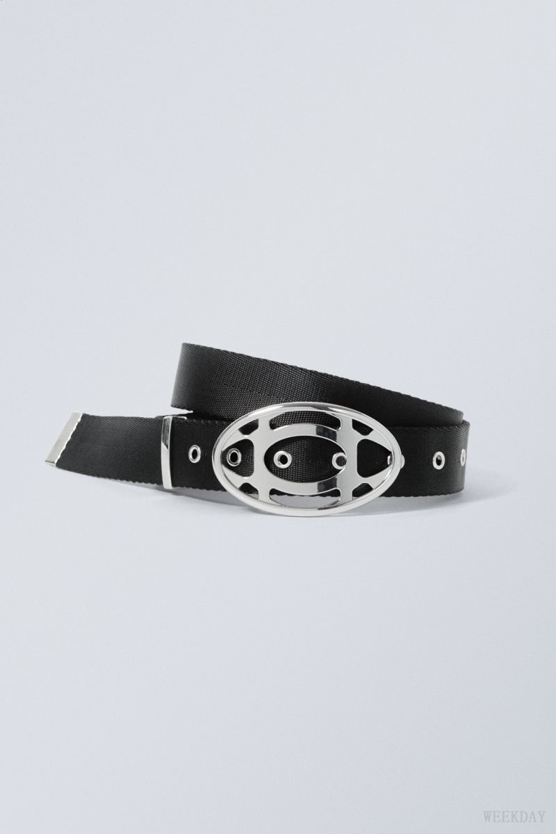 Weekday Sasha webbing belt Black | EVYJ4327