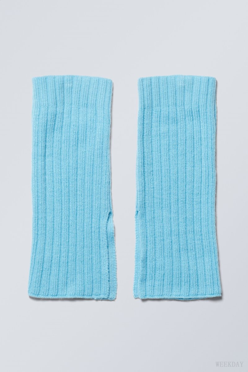 Weekday Short Leg Warmers Light Turquoise | ZHOP2123