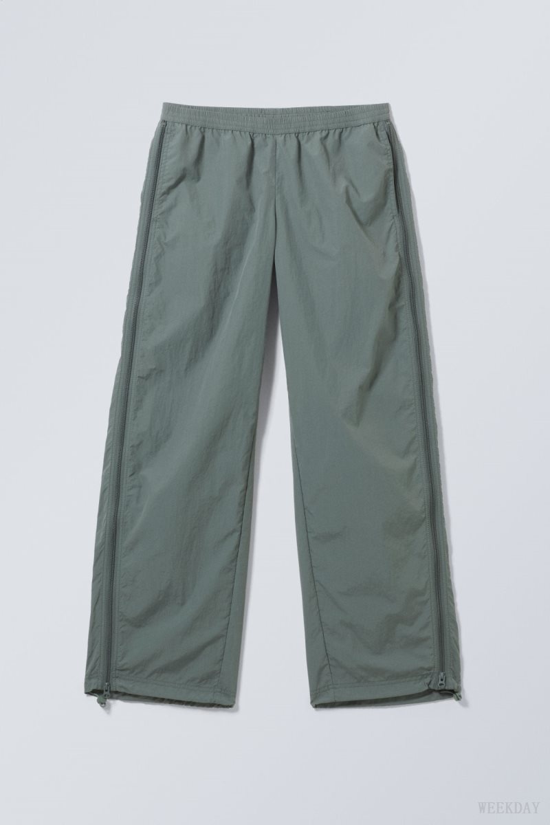 Weekday Simona Side Zip Track Trousers Grey | UCDQ0097