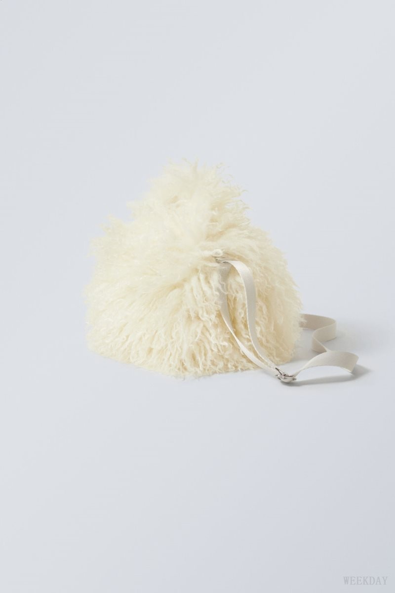 Weekday Small Faux Fur Bag Light Mole | MUAS4625