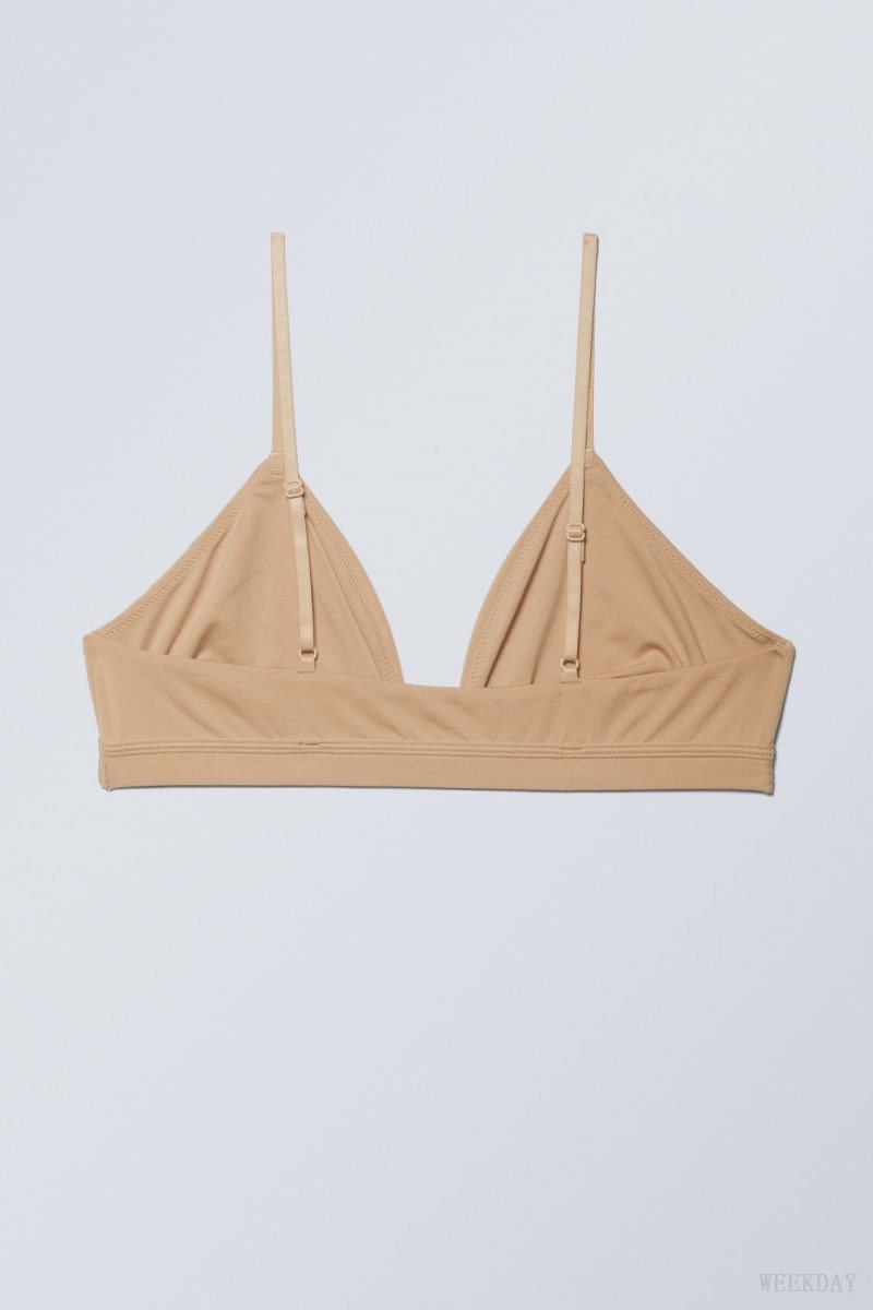 Weekday Soft Triangle Bralette Soul Beige | TMTI3967