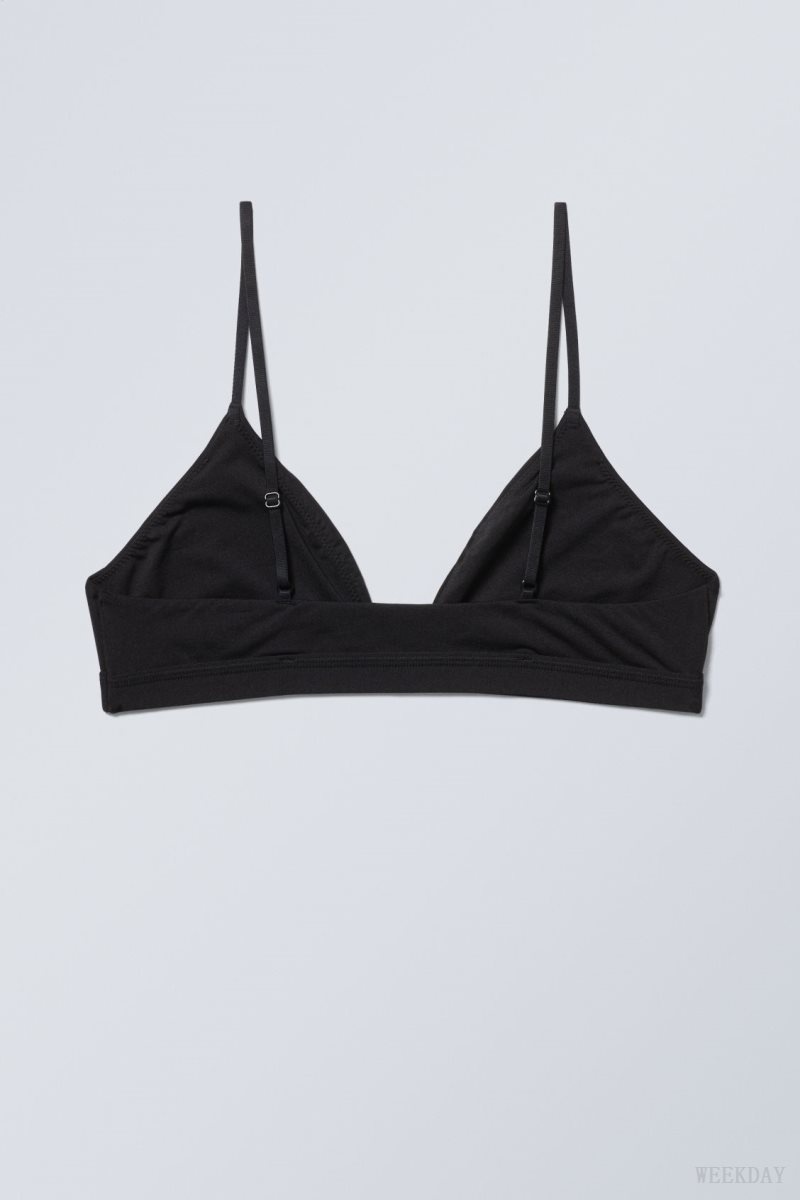 Weekday Soft Triangle Bralette Soul Black | BPYG8596