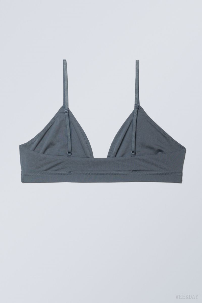 Weekday Soft Triangle Bralette Soul Blue | URIQ1163