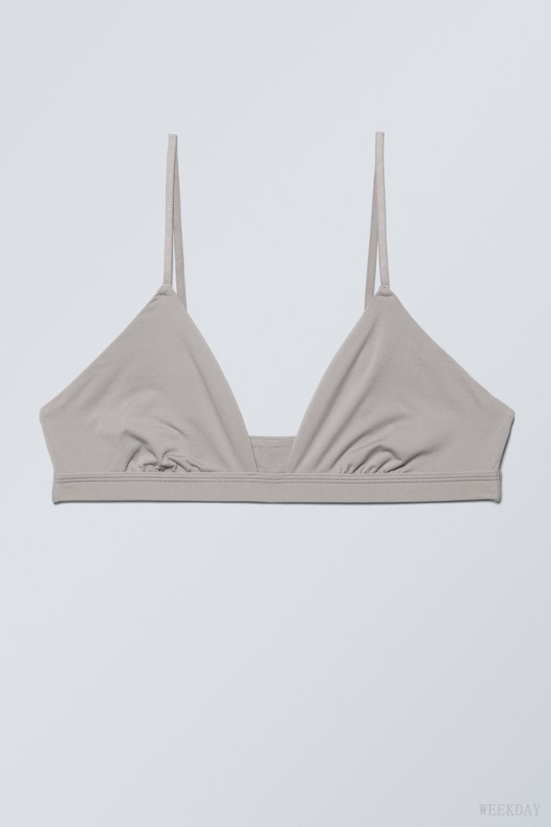 Weekday Soft Triangle Bralette Soul Light Grey | DJCB0399