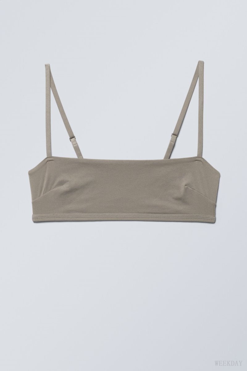 Weekday Soul Soft Bra Bra Dusty Mole | QEML5912