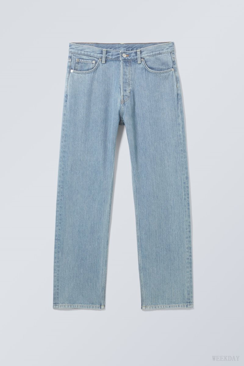 Weekday Space Relaxed Straight Jeans Blue | OCVC5886