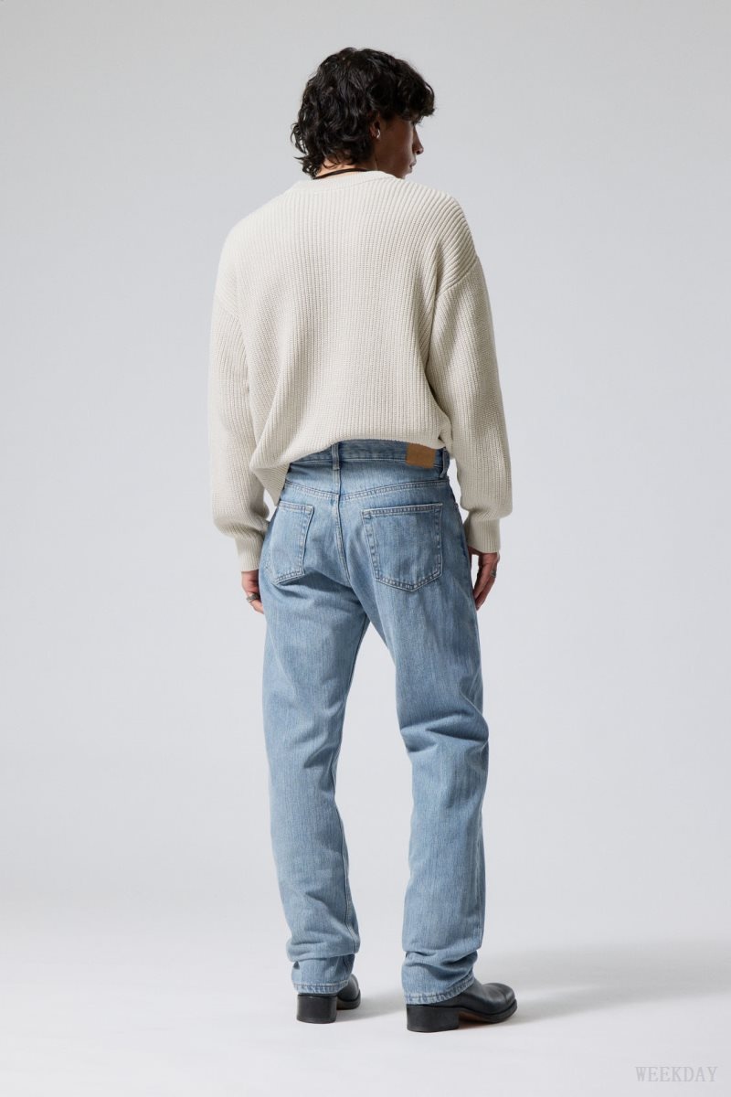 Weekday Space Relaxed Straight Jeans Blue | OCVC5886