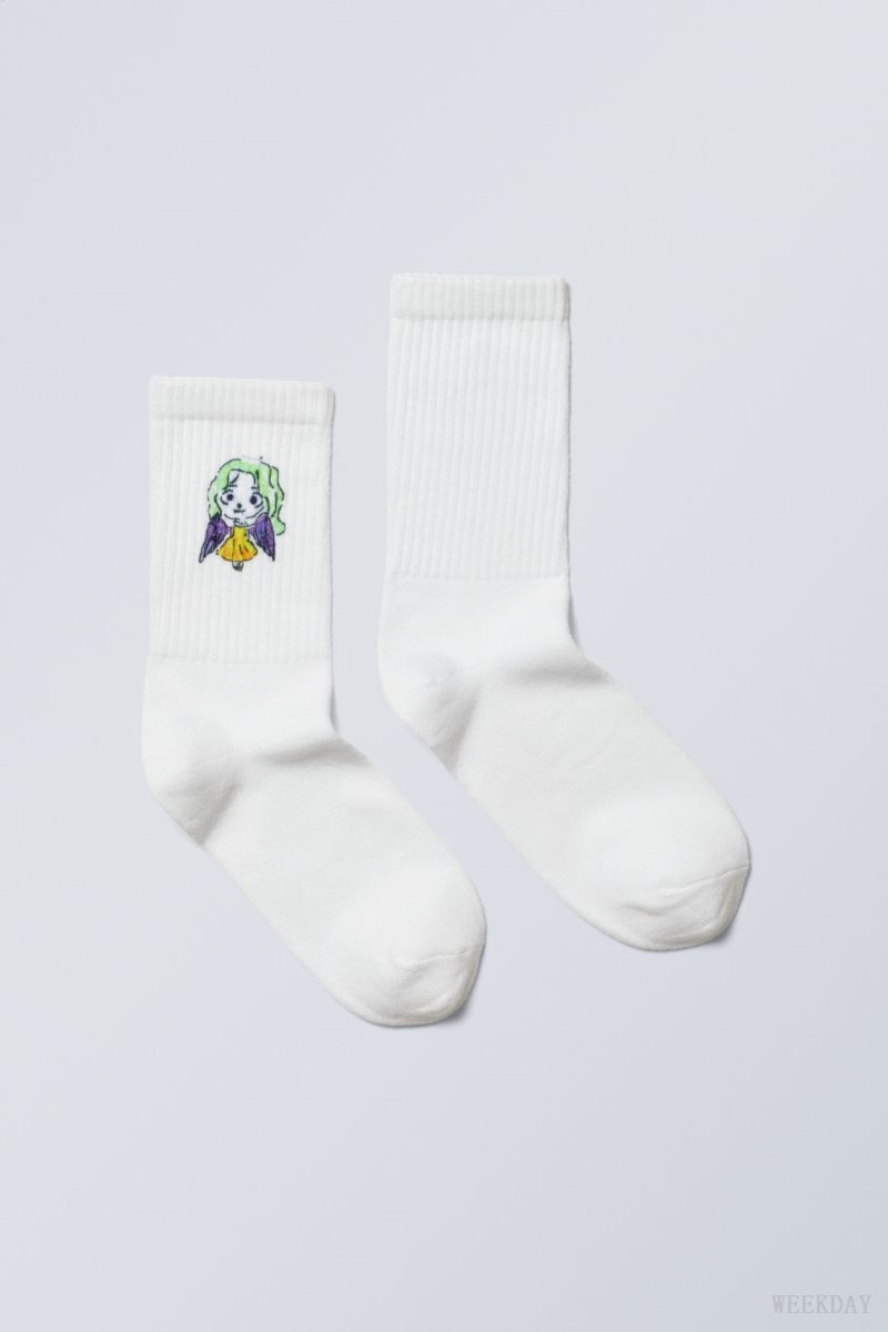 Weekday Sport Printed Socks Angel | IPMN8309