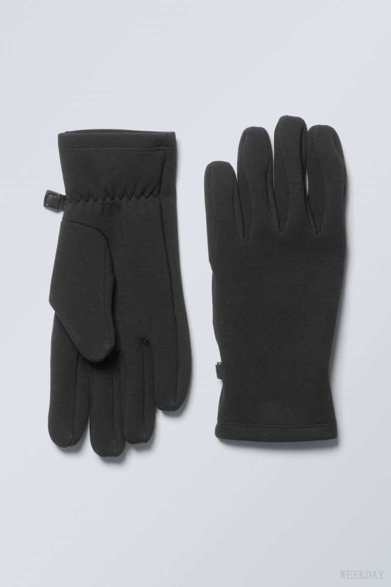 Weekday Sporty Gloves Black | LCRQ1612