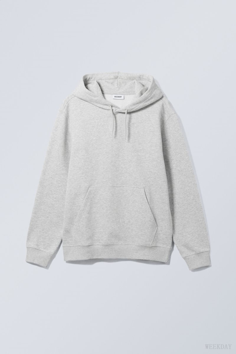 Weekday Standard Midweight Hoodie Grey | OBPN6299