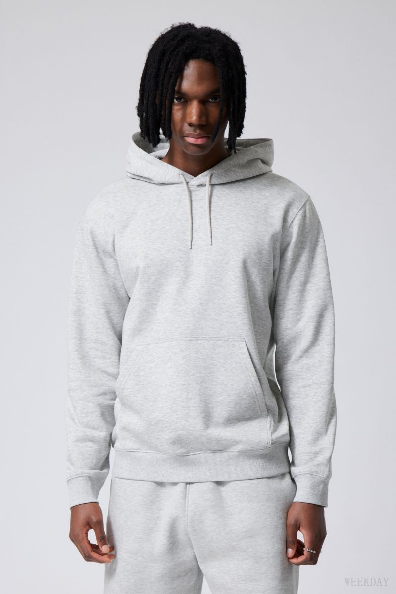 Weekday Standard Midweight Hoodie Grey | OBPN6299