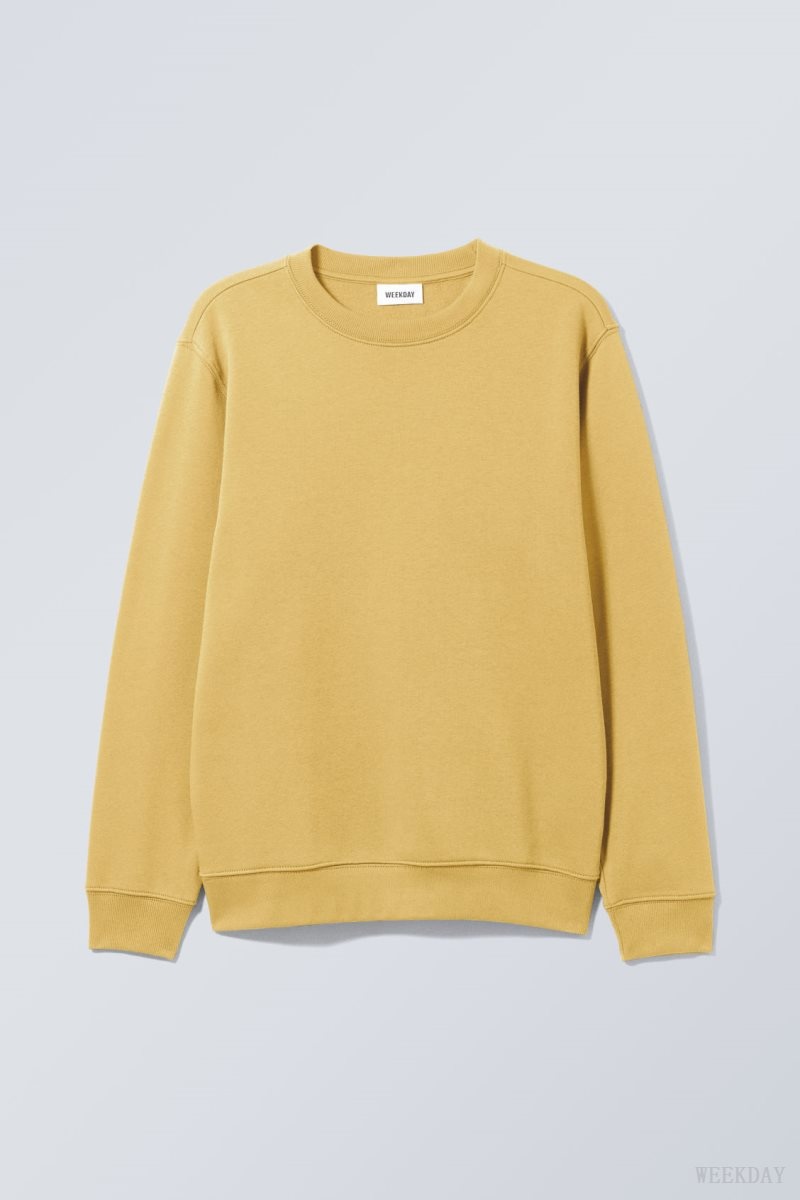 Weekday Standard Midweight Sweatshirt Yellow | GTVK0410