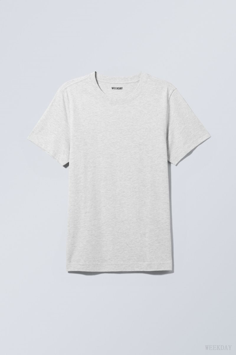 Weekday Standard Midweight T-shirt Grey | LBXN0552