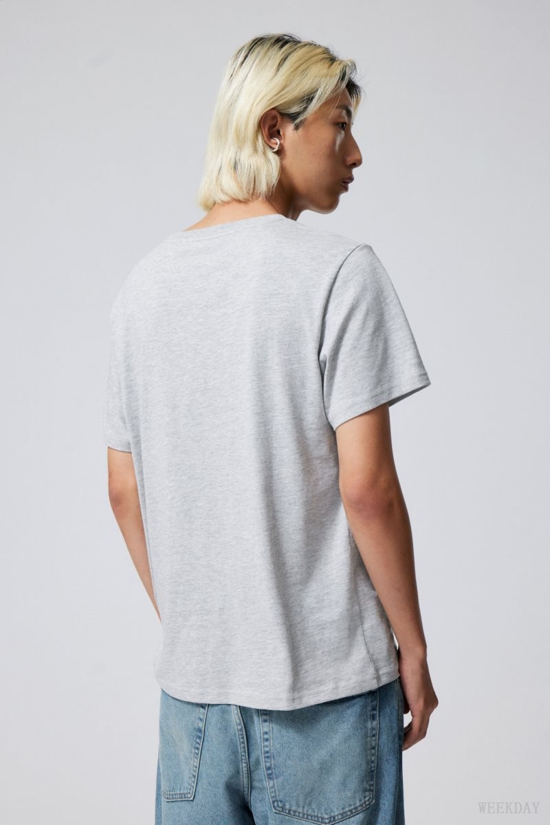 Weekday Standard Midweight T-shirt Grey | LBXN0552