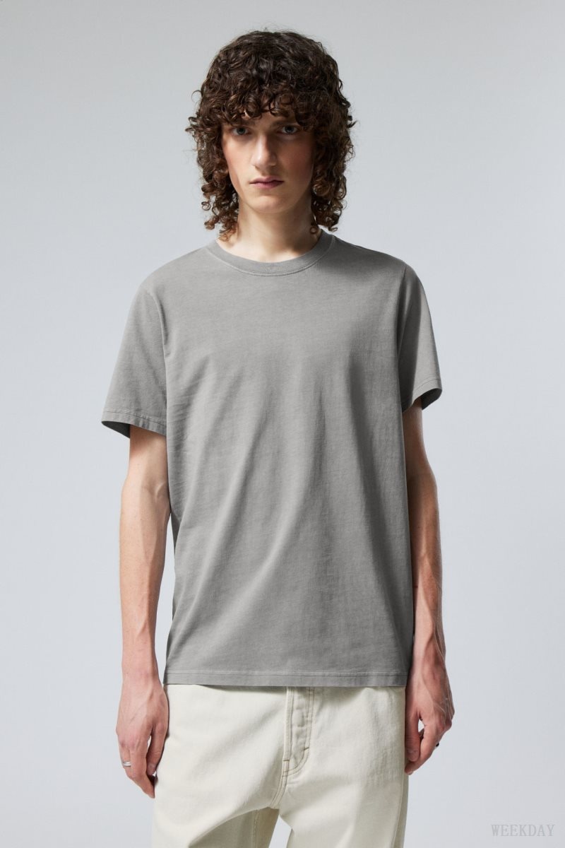 Weekday Standard Midweight T-shirt Grey | JGXN6975