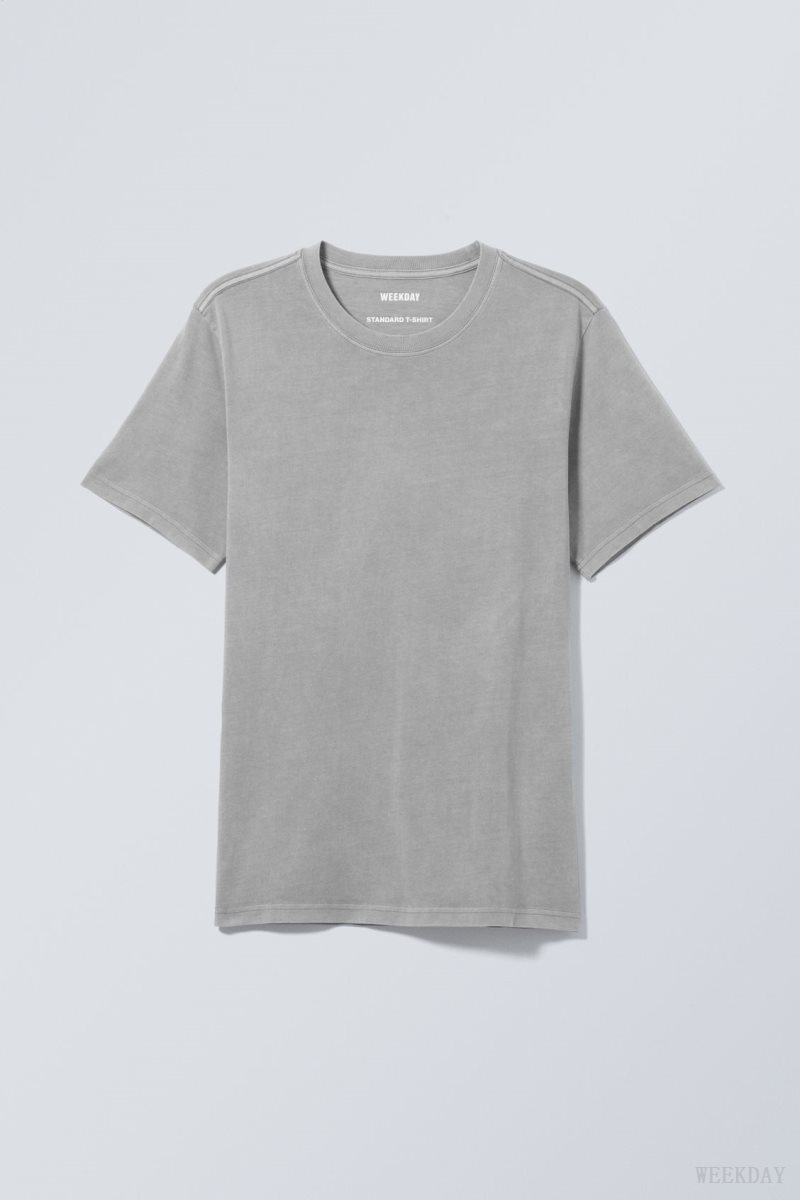 Weekday Standard Midweight T-shirt Grey | JGXN6975