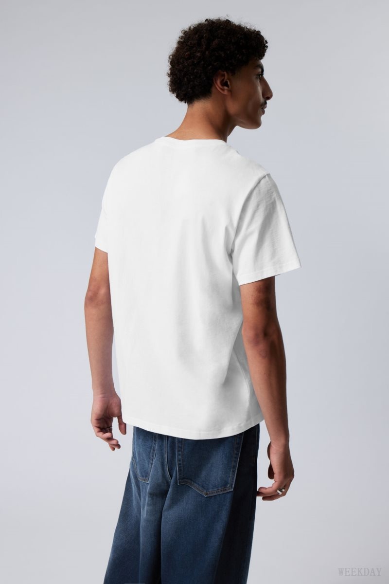 Weekday Standard Midweight T-shirt White | GUJN6241