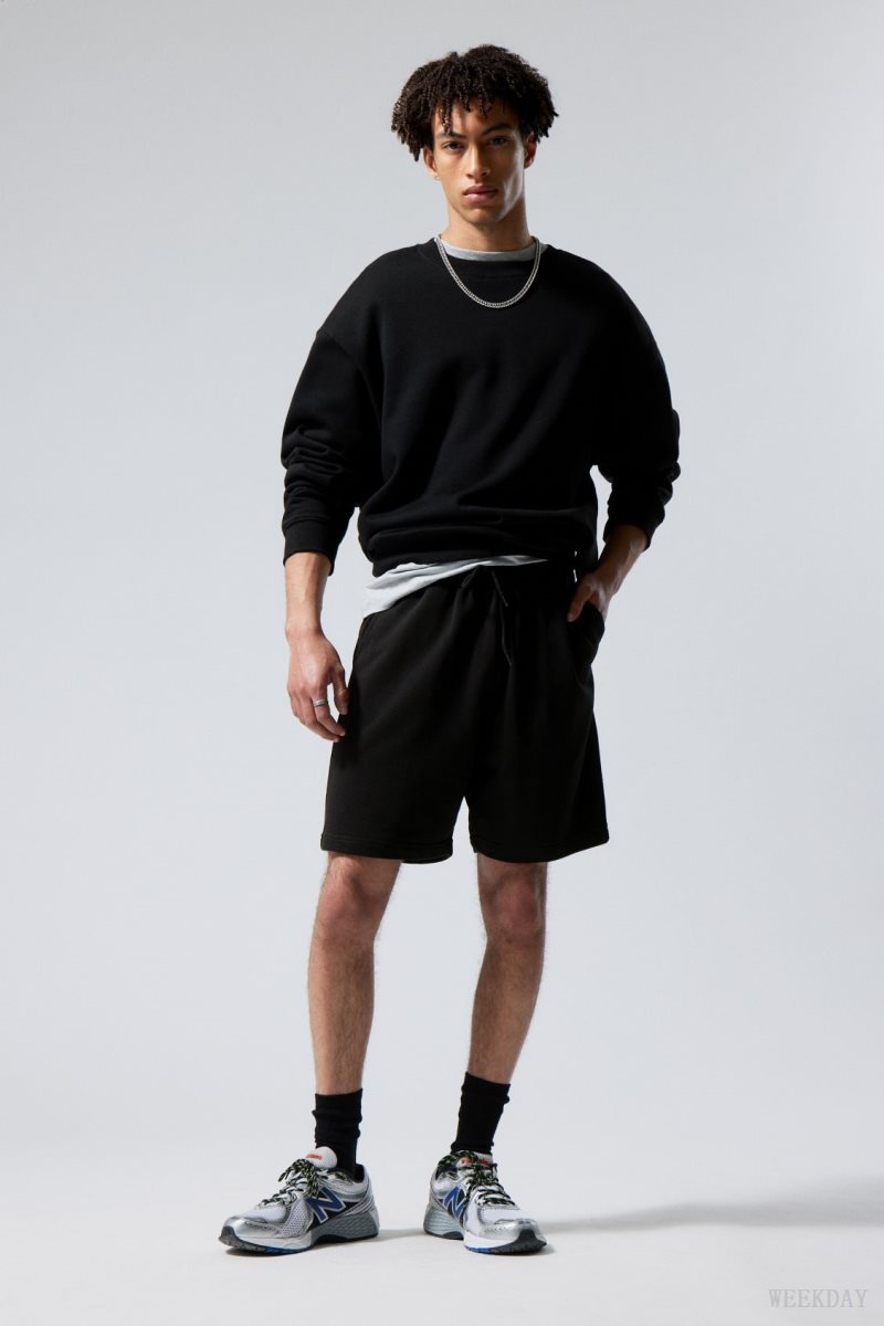 Weekday Standard Sweatshorts Black | RRNF7140