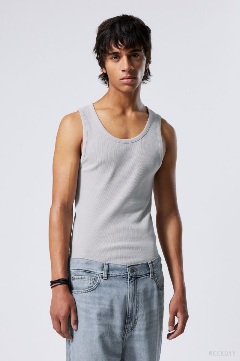 Weekday Standard Tank Top Light Grey | LJXG3834