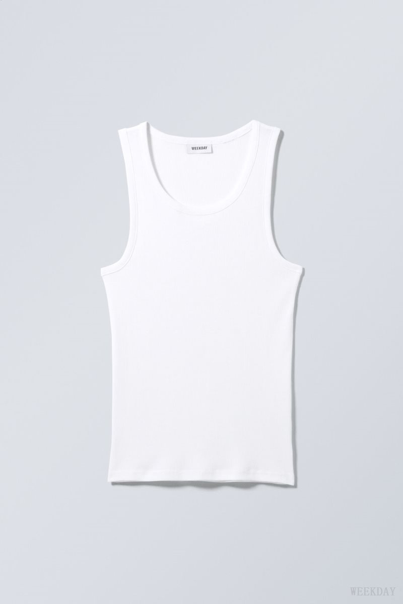 Weekday Standard Tank Top White | JVWL5211