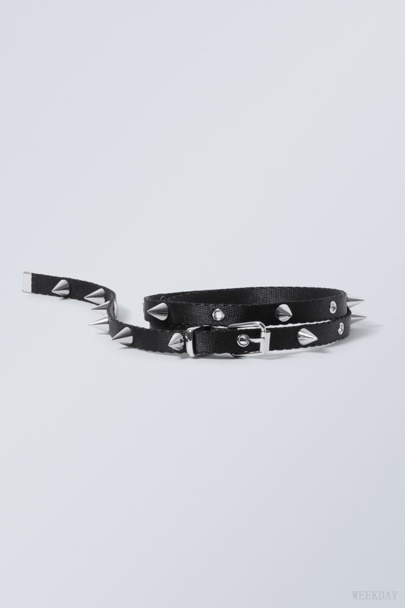 Weekday Stud Belt Black | EUOW0994