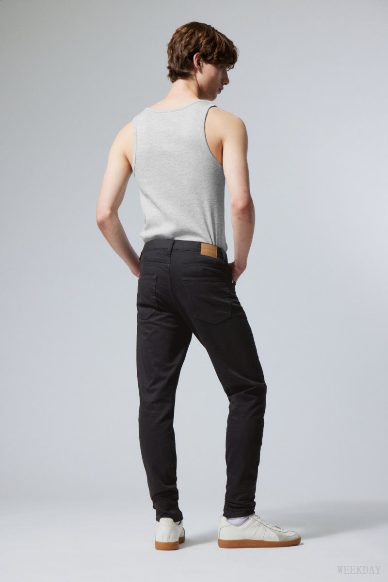 Weekday Sunday Slim Tapered Jeans Black | DJMU2990