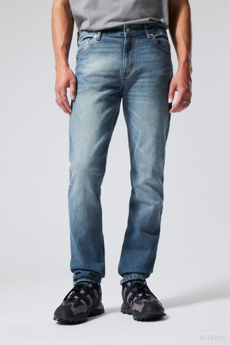 Weekday Sunday Slim Tapered Jeans Blue | OXQG0437