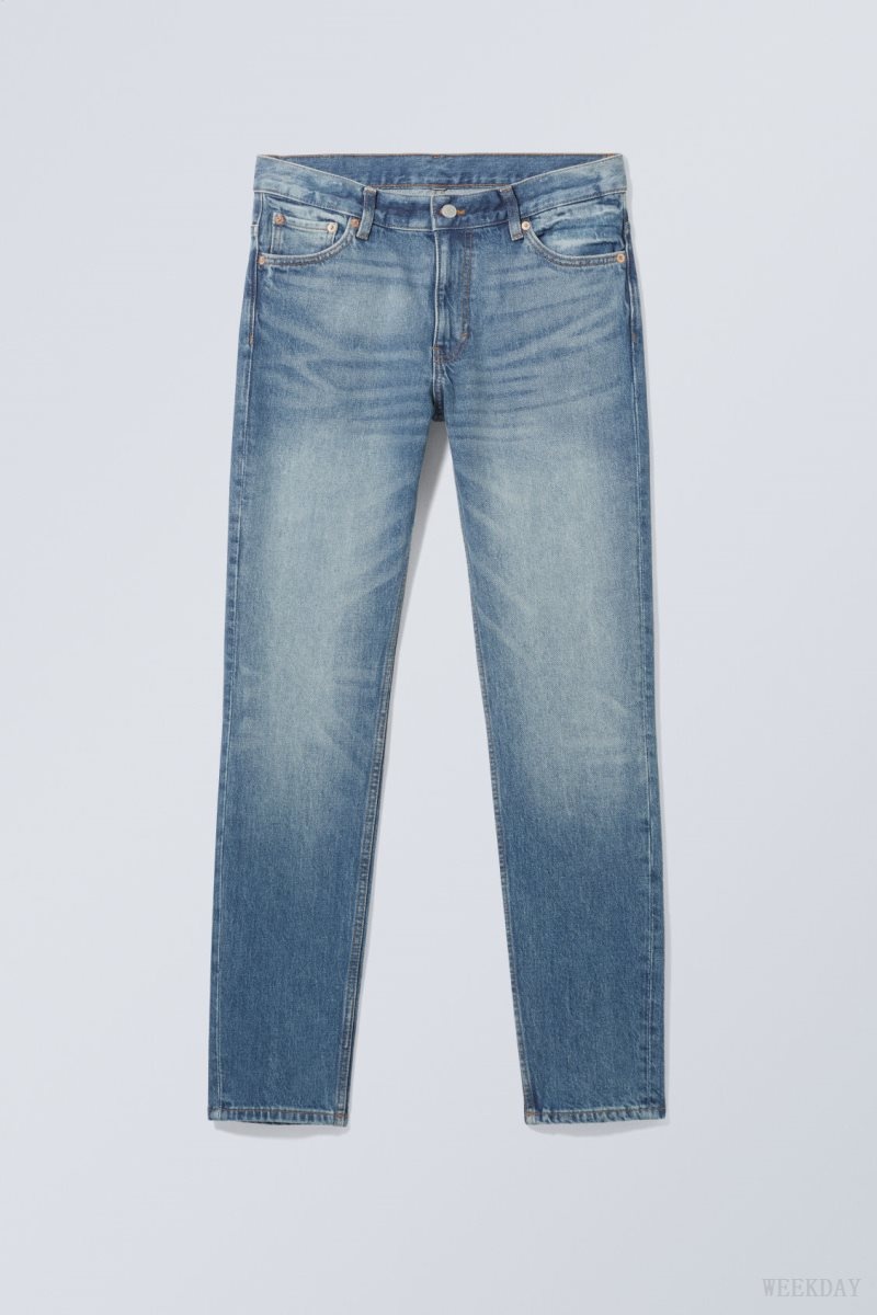 Weekday Sunday Slim Tapered Jeans Blue | OXQG0437